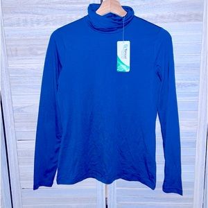 NWT Lands End S Tencel Turtleneck Teal
